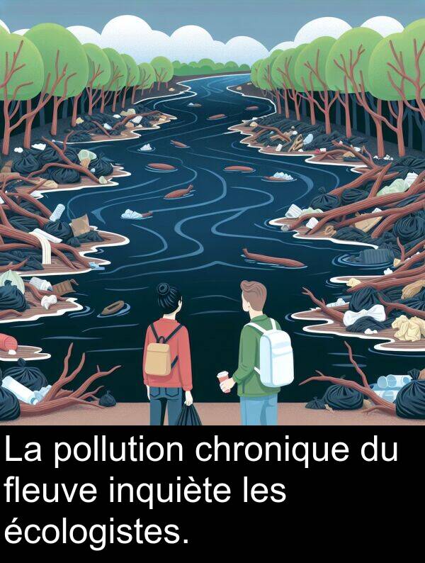 fleuve: La pollution chronique du fleuve inquiète les écologistes.