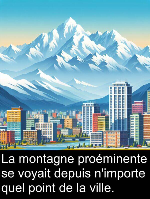 ville: La montagne proéminente se voyait depuis n'importe quel point de la ville.