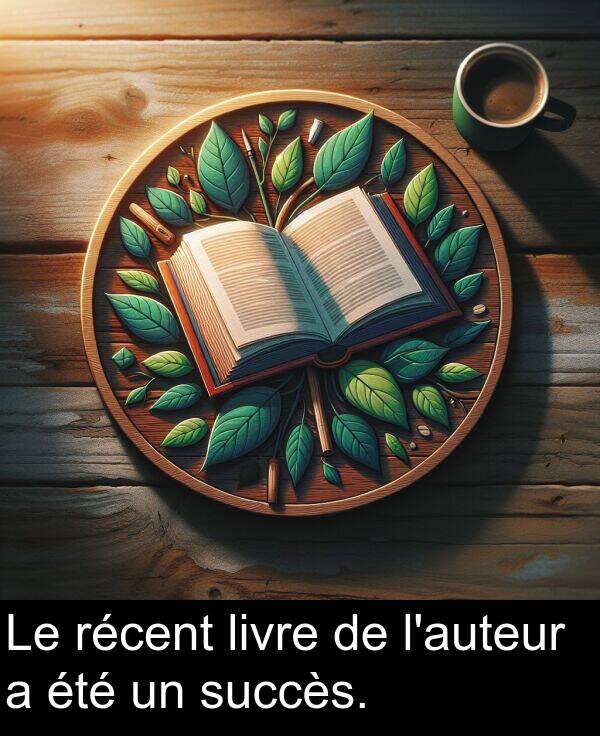 livre: Le récent livre de l'auteur a été un succès.