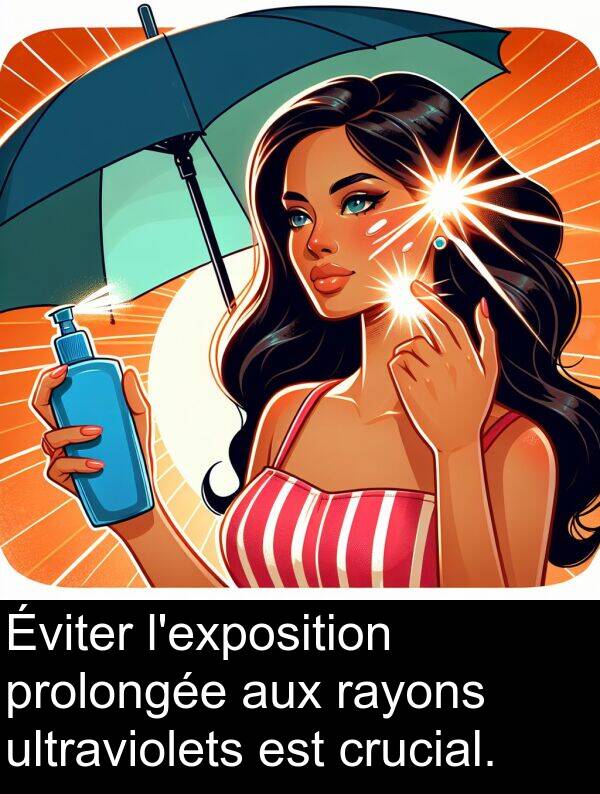 aux: Éviter l'exposition prolongée aux rayons ultraviolets est crucial.