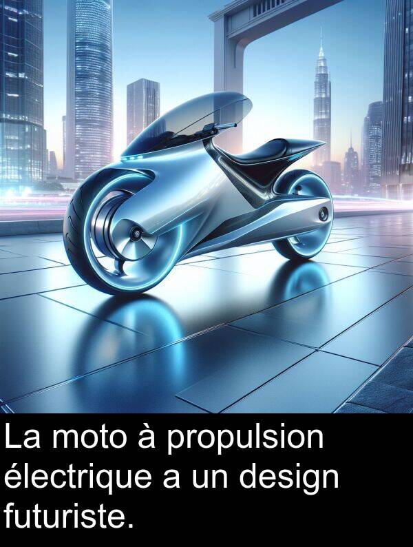 électrique: La moto à propulsion électrique a un design futuriste.