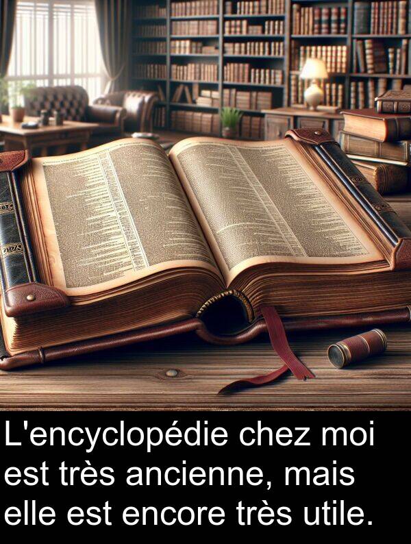 utile: L'encyclopédie chez moi est très ancienne, mais elle est encore très utile.