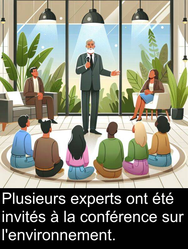 experts: Plusieurs experts ont été invités à la conférence sur l'environnement.