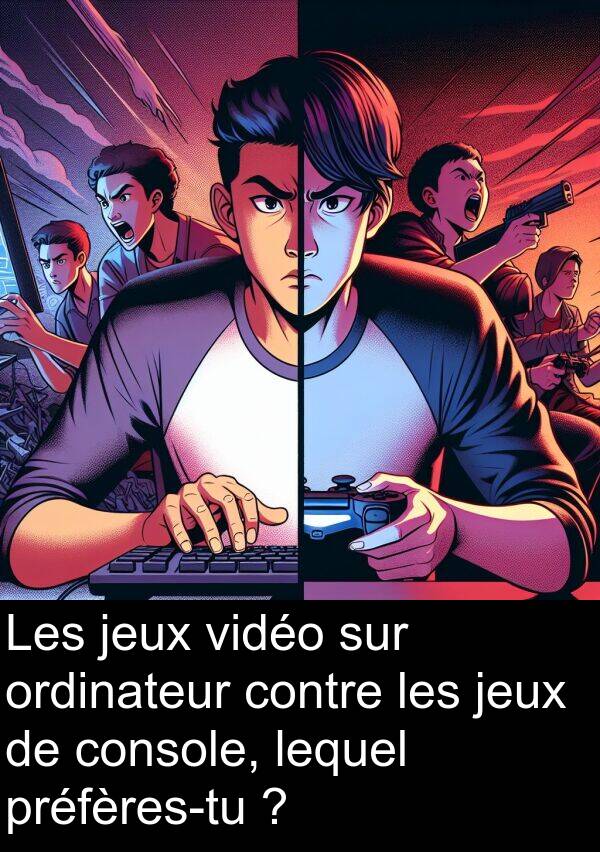 jeux: Les jeux vidéo sur ordinateur contre les jeux de console, lequel préfères-tu ?