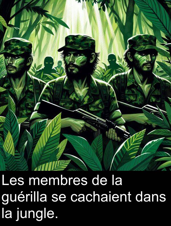 jungle: Les membres de la guérilla se cachaient dans la jungle.