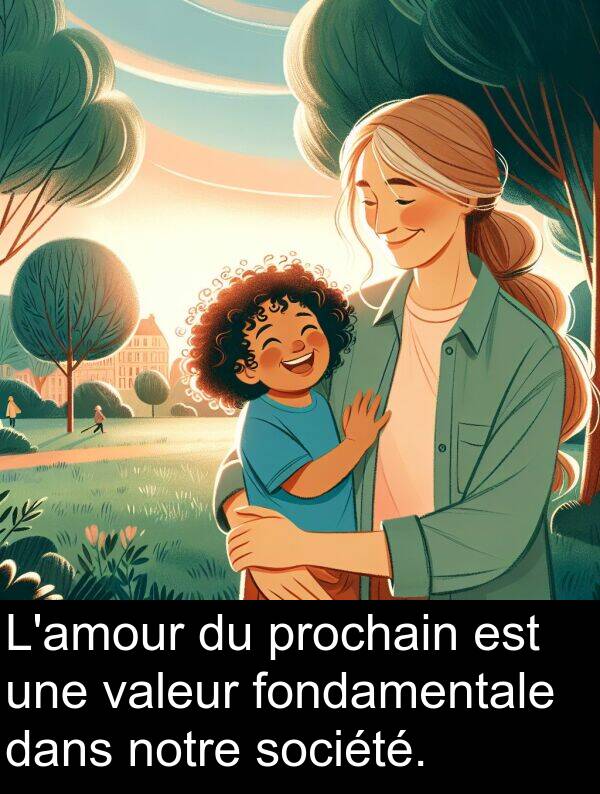 valeur: L'amour du prochain est une valeur fondamentale dans notre société.
