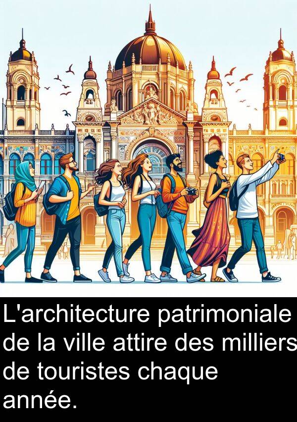 touristes: L'architecture patrimoniale de la ville attire des milliers de touristes chaque année.