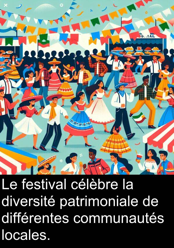 diversité: Le festival célèbre la diversité patrimoniale de différentes communautés locales.
