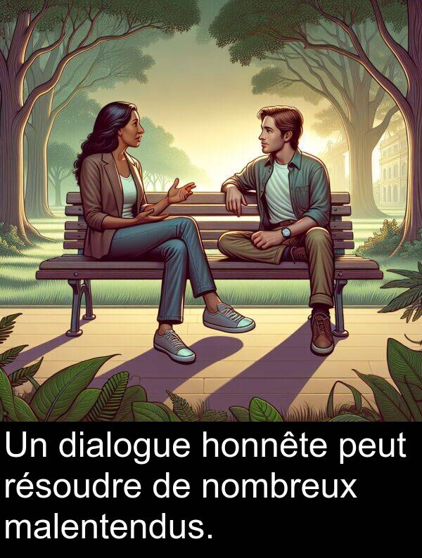malentendus: Un dialogue honnête peut résoudre de nombreux malentendus.