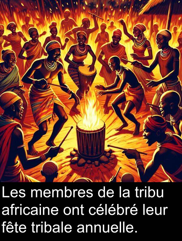 africaine: Les membres de la tribu africaine ont célébré leur fête tribale annuelle.