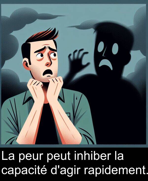 rapidement: La peur peut inhiber la capacité d'agir rapidement.