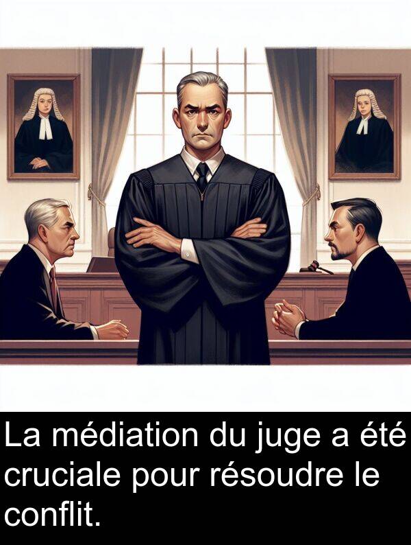 juge: La médiation du juge a été cruciale pour résoudre le conflit.