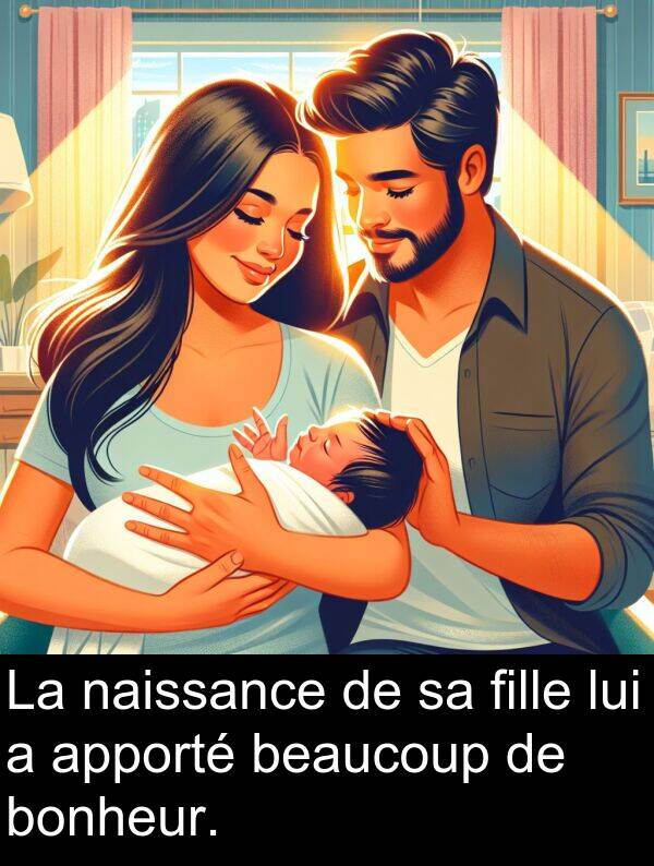beaucoup: La naissance de sa fille lui a apporté beaucoup de bonheur.