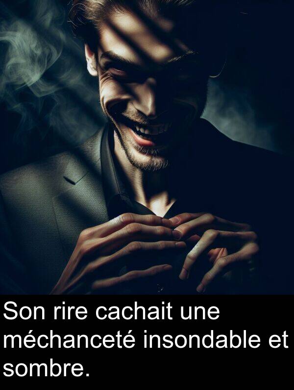 méchanceté: Son rire cachait une méchanceté insondable et sombre.