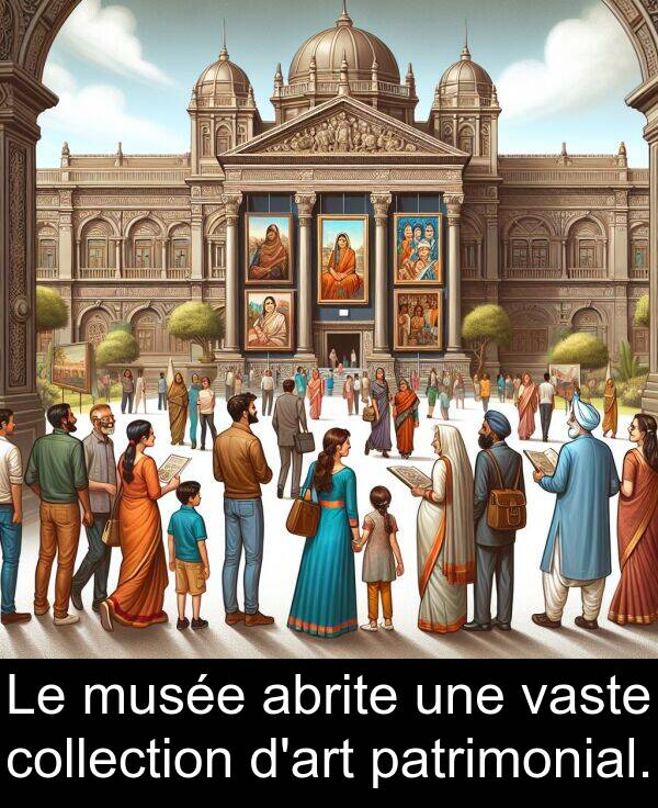 collection: Le musée abrite une vaste collection d'art patrimonial.