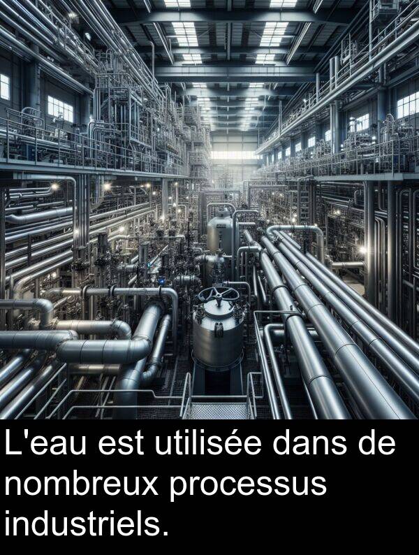 nombreux: L'eau est utilisée dans de nombreux processus industriels.