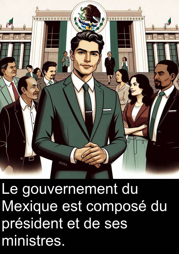 gouvernement: Le gouvernement du Mexique est composé du président et de ses ministres.