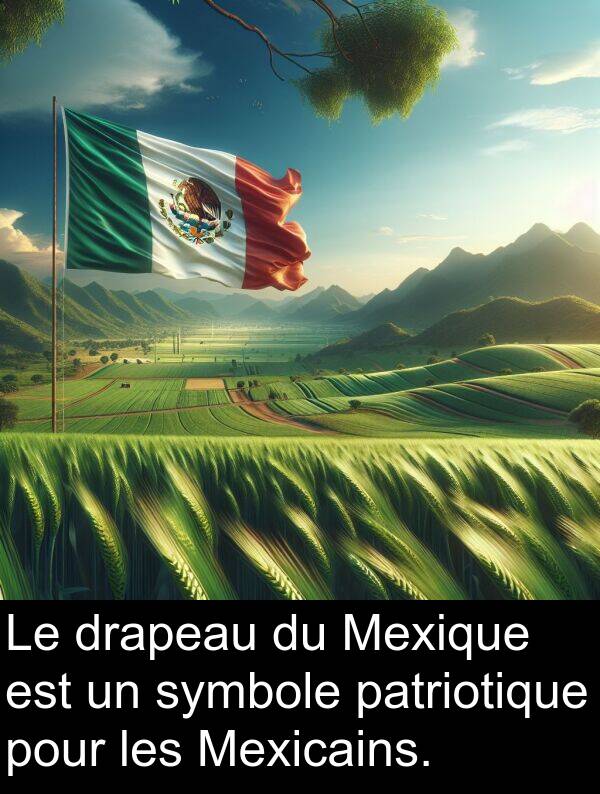 symbole: Le drapeau du Mexique est un symbole patriotique pour les Mexicains.