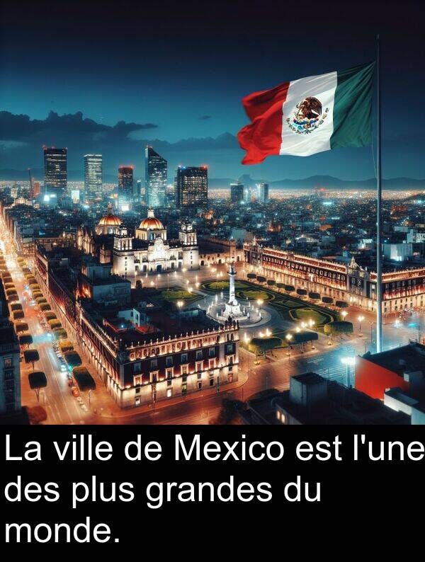 ville: La ville de Mexico est l'une des plus grandes du monde.
