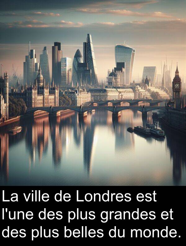 ville: La ville de Londres est l'une des plus grandes et des plus belles du monde.