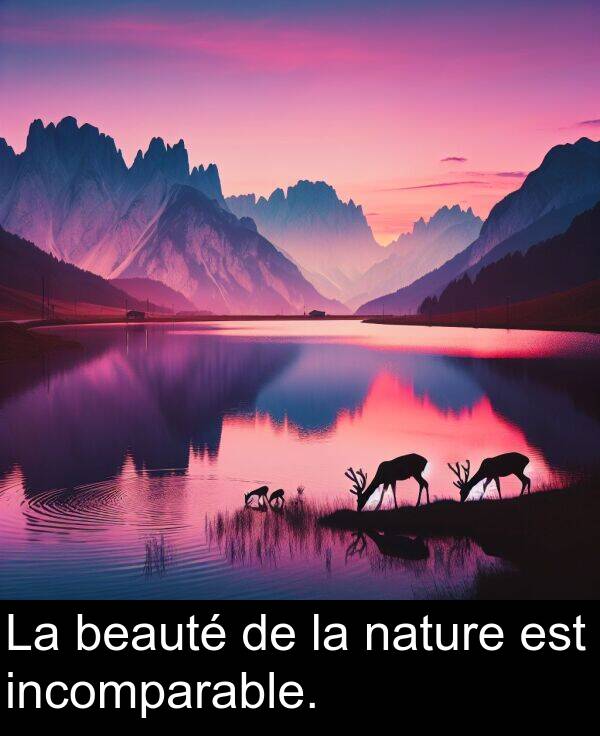 beauté: La beauté de la nature est incomparable.