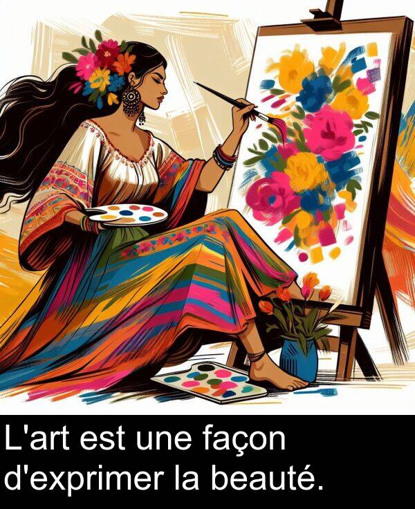 beauté: L'art est une façon d'exprimer la beauté.
