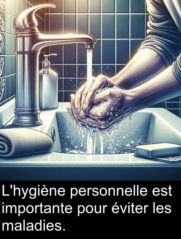 personnelle: L'hygiène personnelle est importante pour éviter les maladies.