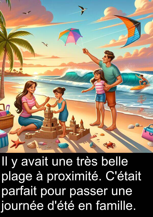 belle: Il y avait une très belle plage à proximité. C'était parfait pour passer une journée d'été en famille.