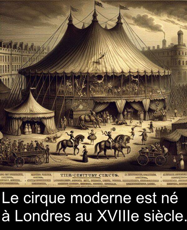 cirque: Le cirque moderne est né à Londres au XVIIIe siècle.