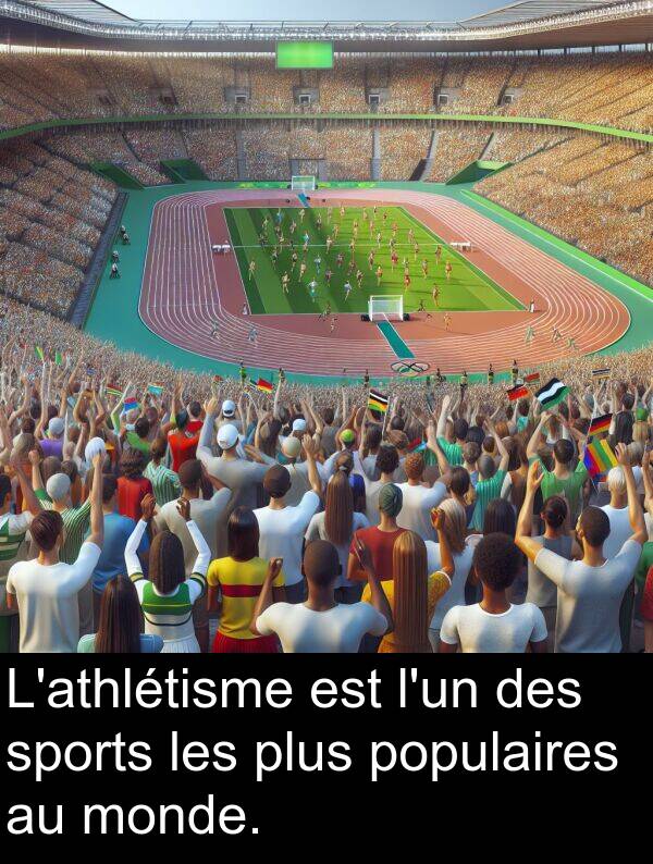 plus: L'athlétisme est l'un des sports les plus populaires au monde.