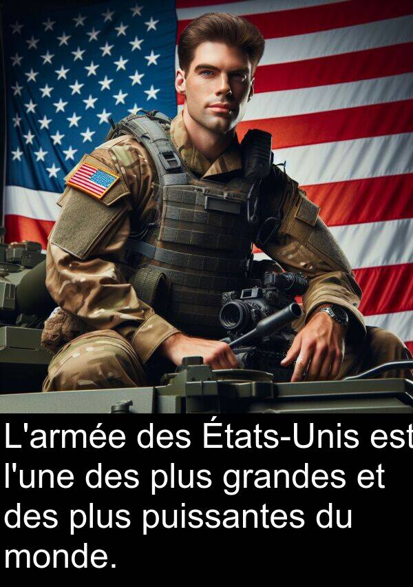 puissantes: L'armée des États-Unis est l'une des plus grandes et des plus puissantes du monde.
