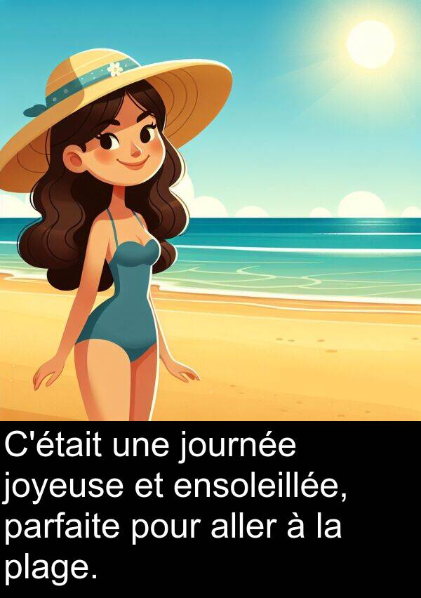 journée: C'était une journée joyeuse et ensoleillée, parfaite pour aller à la plage.
