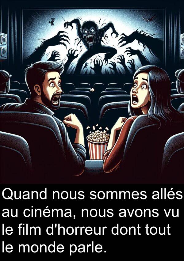 film: Quand nous sommes allés au cinéma, nous avons vu le film d'horreur dont tout le monde parle.