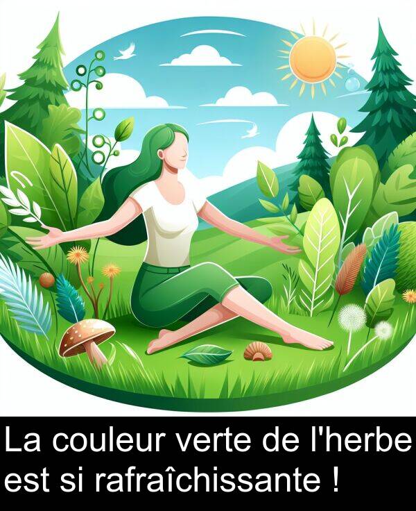 rafraîchissante: La couleur verte de l'herbe est si rafraîchissante !