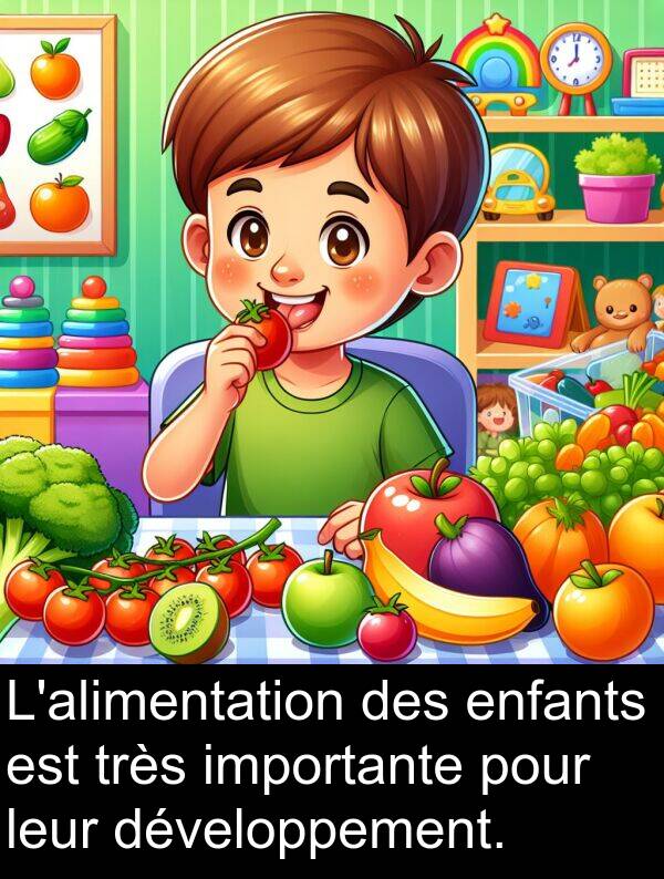 enfants: L'alimentation des enfants est très importante pour leur développement.