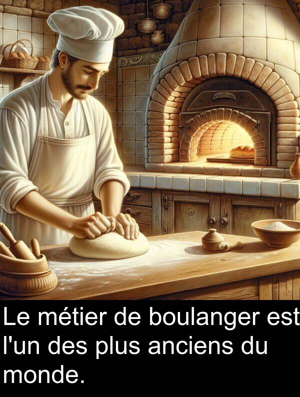 métier: Le métier de boulanger est l'un des plus anciens du monde.