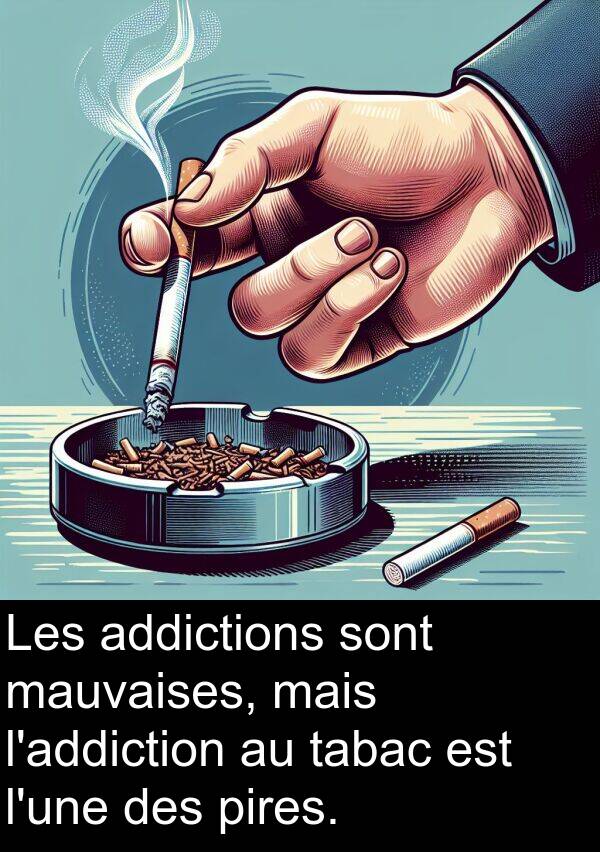 tabac: Les addictions sont mauvaises, mais l'addiction au tabac est l'une des pires.