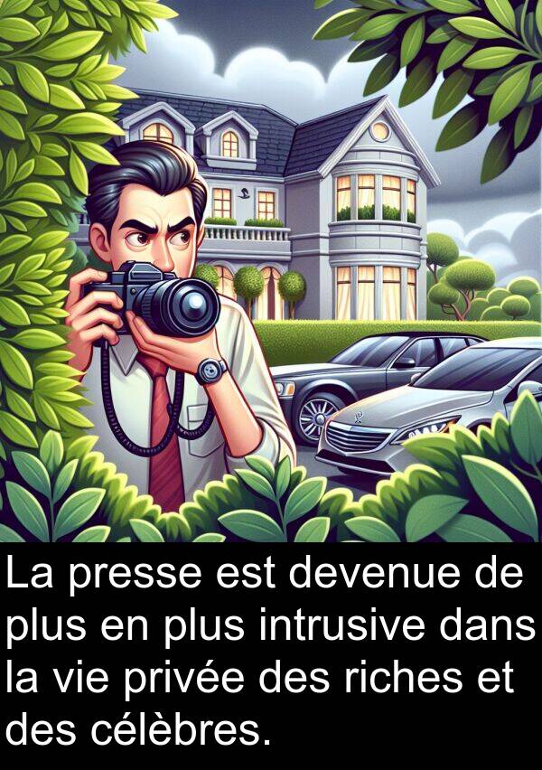 intrusive: La presse est devenue de plus en plus intrusive dans la vie privée des riches et des célèbres.