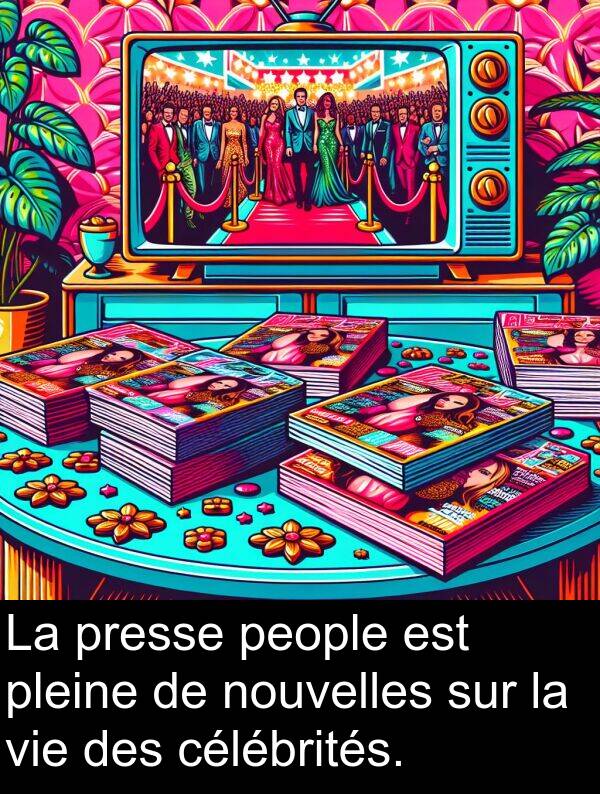 nouvelles: La presse people est pleine de nouvelles sur la vie des célébrités.