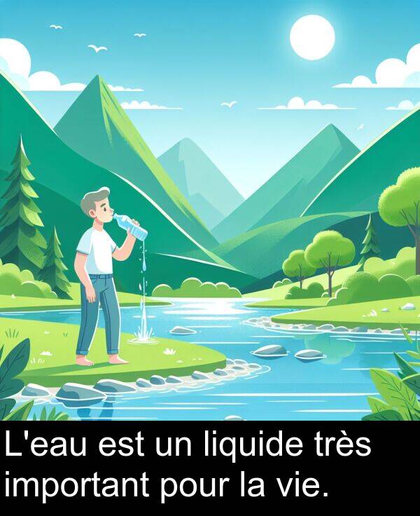 important: L'eau est un liquide très important pour la vie.