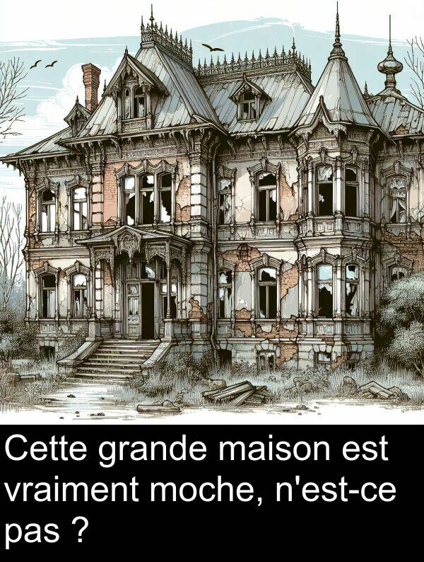 maison: Cette grande maison est vraiment moche, n'est-ce pas ?