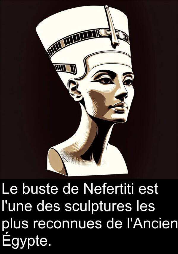 buste: Le buste de Nefertiti est l'une des sculptures les plus reconnues de l'Ancien Égypte.