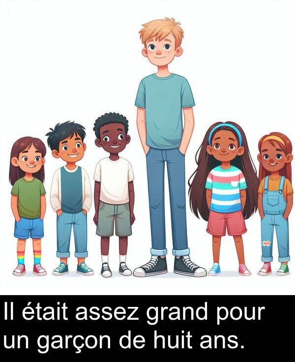 garçon: Il était assez grand pour un garçon de huit ans.