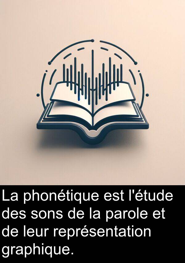 représentation: La phonétique est l'étude des sons de la parole et de leur représentation graphique.