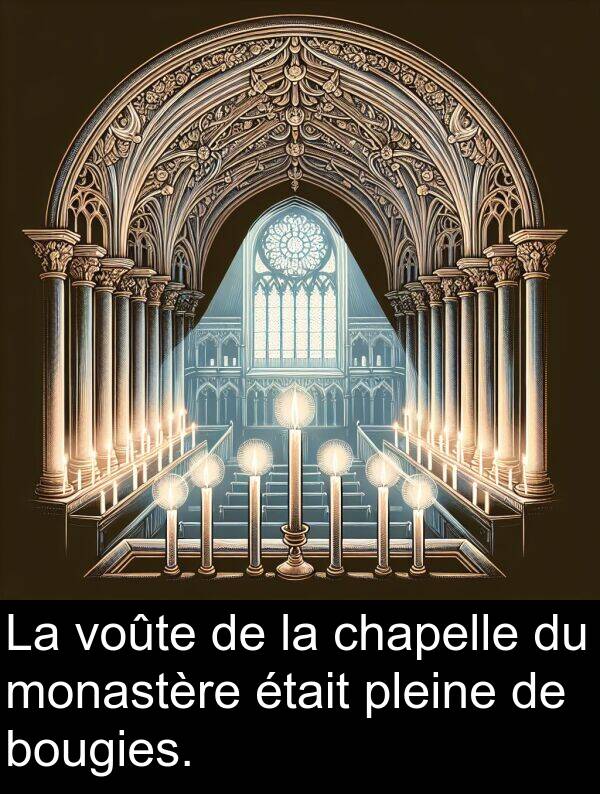 bougies: La voûte de la chapelle du monastère était pleine de bougies.