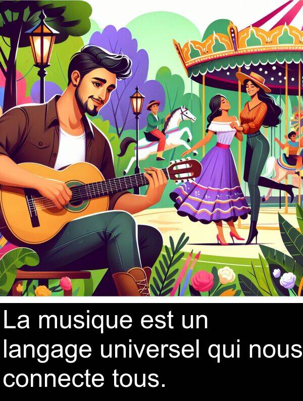 langage: La musique est un langage universel qui nous connecte tous.