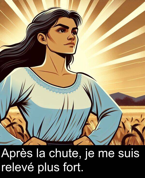 suis: Après la chute, je me suis relevé plus fort.