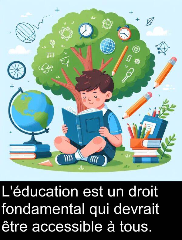droit: L'éducation est un droit fondamental qui devrait être accessible à tous.