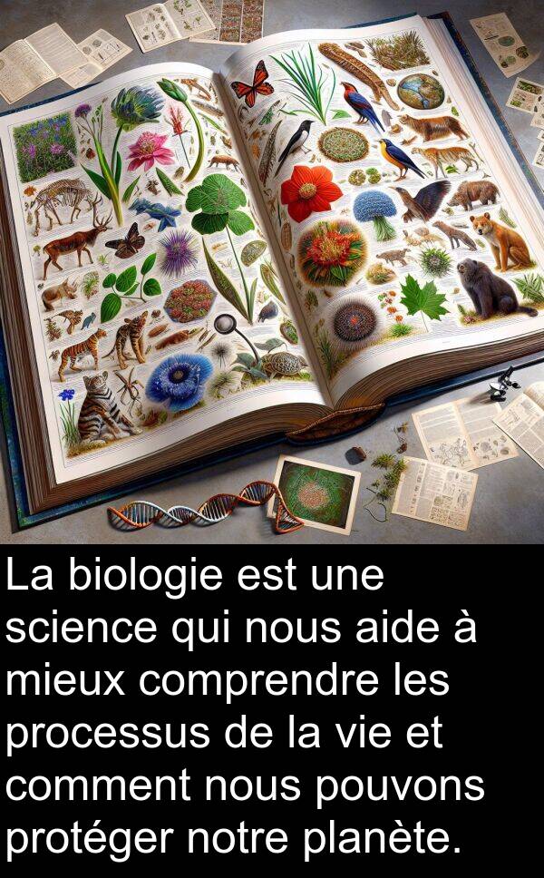 aide: La biologie est une science qui nous aide à mieux comprendre les processus de la vie et comment nous pouvons protéger notre planète.