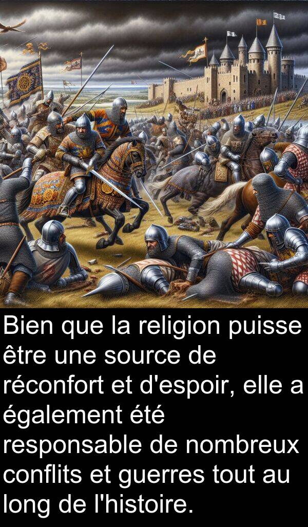 également: Bien que la religion puisse être une source de réconfort et d'espoir, elle a également été responsable de nombreux conflits et guerres tout au long de l'histoire.